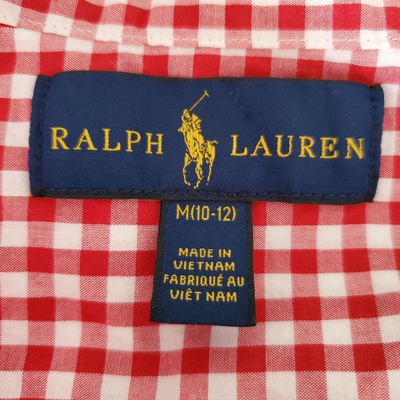 Ralph Lauren Button-Down Checkered Shirt, Short Sleeves, Boys, Size M (10-12) - Picture 8 of 8